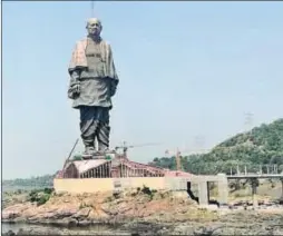  ?? HT PHOTO ?? The Statue of Unity is a bigger replica of the Sardar Patel statue at Ahmedabad.