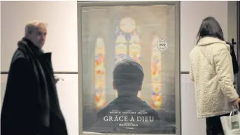  ??  ?? A film poster of French director Francois Ozon’s film Grace A Dieu (By The Grace Of God ) in Paris.