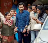  ?? PTI ?? Family members of victims of serial blasts case after the verdict in Patiala House Court in New Delhi on Thursday. —