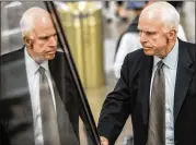  ?? J. SCOTT APPLEWHITE / AP ?? Sen. John McCain, R-Ariz., took to Twitter on Thursday. “Unfortunat­ely for my sparring partners in Congress, I’ll be back soon, so stand-by!” he wrote.