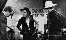  ?? Photograph: Paramount/Allstar ?? James Stewart, Lee Marvin and John Wayne in The Man Who Shot Liberty Valance.