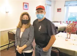  ?? RYAN KNELLER/THE MORNING CALL ?? Good Jakes owner Angelo Loucareas poses with his partner, Brenda Gutshall Kotroutsos, inside the dining room of the newly opened Coopersbur­g restaurant.