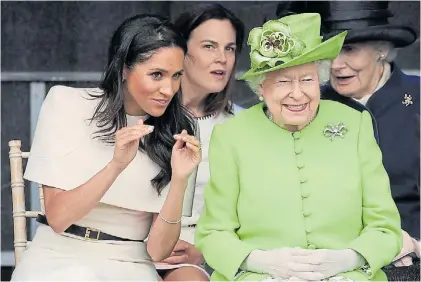  ?? AP ?? Prueba de fuego. La ex actriz Meghan tuvo que seguir el estricto protocolo de la Familia Real británica.