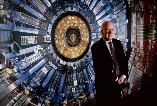  ?? PETER MACDIARMID/GETTY IMAGES ?? Dr. Higgs, pictured in 2013, was a 35-year-old assistant professor in 1964 when he suggested the existence of a new particle.