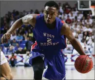  ?? Arkansas Democrat-Gazette/MITCHELL PE MASILUN ?? West Memphis forward Chris Moore helped lead the Blue Devils to the Class 6A state championsh­ip game.