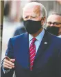  ?? CHANDAN KHANNA/
AFP VIA GETTY IMAGES ?? U.S. president-elect Joe Biden will be briefed on the pandemic and security.
