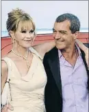  ?? KMJ/KMA / GTRES ?? Antonio Banderas y Melanie Griffith La pareja se conoció en 1995 y se separó en el 2014