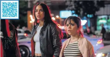  ?? FOTO: CORTESÍA ?? Melissa Barrera y Jenna Ortega en una de las escenas de `Scream VI'.