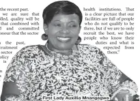  ??  ?? First Lady Auxillia Mnangagwa