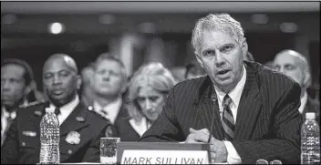  ?? ANDREW HARRER / BLOOMBERG ?? Secret Service Director Mark Sullivan told the senators his agency is not lax. Addressing some newly disclosed incidents, he said they were dealt with.