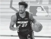  ?? MARK J. TERRILL AP ?? After Miami’s Game 3 loss, Jimmy Butler talked about being tired of playing from behind vs. Boston.