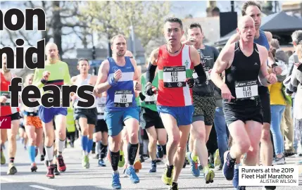  ?? ALISTAIR WILSON ?? Runners at the 2019 Fleet Half Marathon