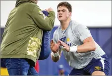  ?? ?? Notre Dame offensive tackle Joe Alt, whose dad John was a first-round pick at tackle in the 1984 draft, generally is considered the top offensive lineman available in this draft.