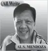  ??  ?? All Write AL S. MENDOZA