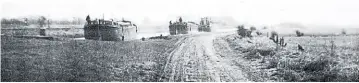  ?? PHOTOS SUPPLIED ?? Three empty Mersey Flats heading for the River Mersey, having just descended Winwick Lock in the 1950s.