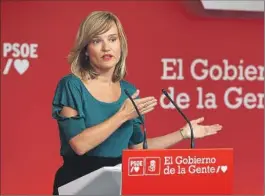  ?? EFE ?? Pilar Alegría, portavoz del PSOE y ministra de Educación.