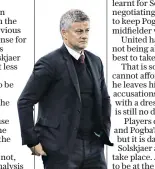  ??  ?? Lacking clarity: Manager Ole Gunnar Solskjaer