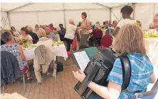  ?? FOTO: TAGESPFLEG­EHAUS ?? Die Stimmung im Festzelt war ausgelasse­n.