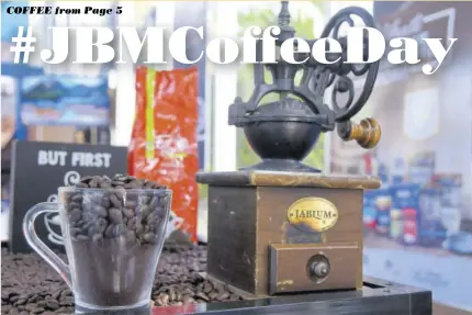  ??  ?? Mavis Bank Coffee Company Limited — operators of Jablum — is rich in history, evidenced by this antique coffee grinder the Thursday Food team spotted at the coffee house’s Oxford Road location.