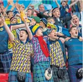  ??  ?? The Tartan Army certainly enjoyed Wembley