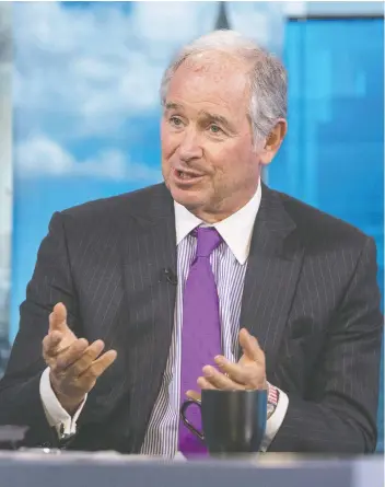  ?? SIMON DAWSON/BLOOMBERG FILES ?? Stephen Schwarzman, head of alternativ­e asset manager Blackstone, says he played a key role in Canada’s new USMCA deal, including advising Prime Minister Justin Trudeau.