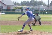  ?? ANDREW BUTLER — TIMES-STANDARD ?? Eagles pitcher Bode Joyner gets to work on the mound during one of the Eagles games last week.