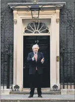  ??  ?? CLAPPING Boris Johnson in Downing Street on May 28. Picture: Getty Images