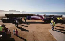  ?? Eric Risberg / Associated Press ?? This 68-foot long, 16-inch gun is similar to the ones used in batteries to protect San Francisco during World War II.