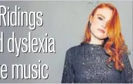  ??  ?? Singersong­writer Freya Ridings feels having an apple before singing helps her