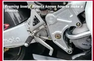  ??  ?? Framing lovely! Bimota knows how to make a chassis.