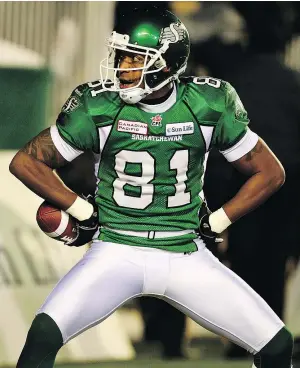  ?? — POSTMEDIA NEWS FILES ?? Geroy Simon spent a year with the Saskatchew­an Roughrider­s and helped lead the team to a Grey Cup.