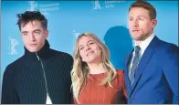  ?? REUTERS ?? Robert Pattinson (from left), Sienna Miller and Charlie Hunnam promote the movie The Lost City of Z at the 67th Berlinale Internatio­nal Film Festival in Berlin on Feb 14.
