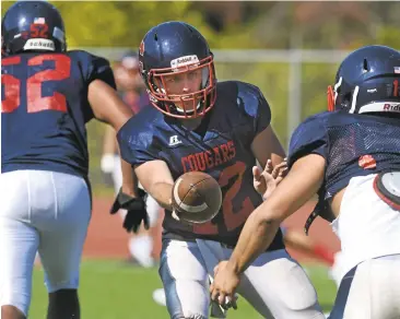  ?? SUSAN TRIPP POLLARD/STAFF ?? Campolindo High School quarterbac­k Jacob Westphal said he understand­s the risks of playing football but loves the sport.