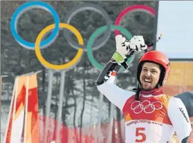  ?? FOTO: GETTY ?? Marcel Hirscher conquistó su segundo oro en PyeongChan­g tras ganar el gigante