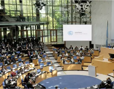  ??  ?? The Climate Change Conference held in Bonn, Germany.