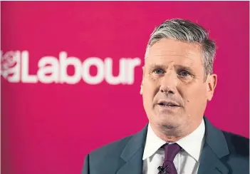  ?? ?? PLEDGE: Labour leader Sir Keir Starmer has ruled out any alliance with the SNP.