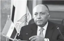  ??  ?? Shoukry will also discuss with French officials coordinati­on and consultati­on in regional issues