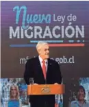  ?? AFP ?? Sebastián Piñera lo anunció en el palacio de la Moneda.