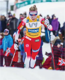  ?? Foto: terje PederSen/ntB ScanPix ?? Therese Johaug var helt i en klass för sig i Ski Tour.