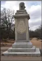  ?? (Special to the DemocratGa­zette/Sonny Rhodes) ?? This Civil War monument stands in the middle of St. Charles.