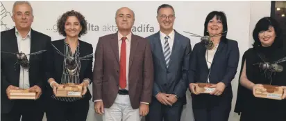  ??  ?? Winning local councils: Qala mayor Paul Buttigieg, Zejtun mayor Maria Dolores Abela, Minister Herrera, Ing. Mario Schembri, Naxxar mayor Anne Marie Muscat Fenech Adami and Birkirkara mayor Joanne Debono Grech