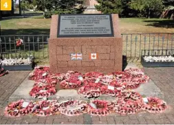  ??  ?? 4 4. The war memorial in Bordon. Bordon and Longmoor camps have a long associatio­n with the Canadian Army, providing a base in both world wars.