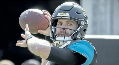  ?? STEPHEN B. MORTON/THE ASSOCIATED PRESS ?? The Jacksonvil­le Jaguars will need a strong performanc­e from quarterbac­k Blake Bortles if they want to upset the Pittsburgh Steelers this weekend.
