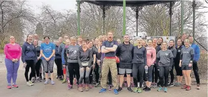  ??  ?? Almost £200 was raised for the East Cheshire Hospice thanks to the first charity boot camp