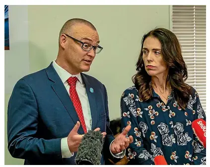  ??  ?? Prime Minister Jacinda Ardern, right, and Health Minister David Clark roll out funding for mental health services in Auckland yesterday. Clark says recent suicide statistics are one of the reasons the Government has been taking mental health seriously from the very start.