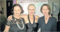  ??  ?? BLACK NUMBERS: Helena Hettema, centre, with Terry Hattingh, left, and Caroline Ferreira, at the high tea in aid of the Eastern Cape Child and Youth Care Centre