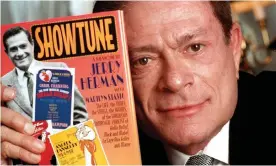  ?? Photograph: Jim Cooper/ ?? Jerry Herman displays his book Showtune in New York in 1996.