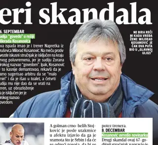  ??  ?? ne bira reči ni kada vređa žene: milorad kosanović je Čak dva puta bio u „glavnoj ulozi“