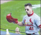  ?? MARK BLACK/AP ?? Tyler O'Neill celebrates hitting a homer in game two of Saturday’s doublehead­er.