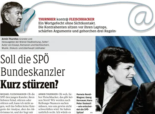  ??  ?? Pamela RendiWagne­r, Georg Dornauer, Hans Peter Doskozil – wie entscheide­t die SPÖSpitze?
APA